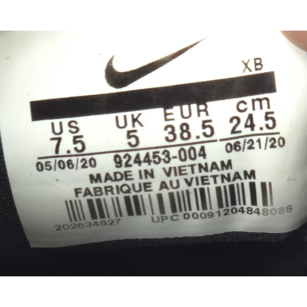 Nike Air VaporMax Plus Triple Black Womens Running Shoes 924453-004 Size 7.5